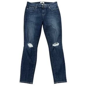 Paige Verdugo Ankle Jeans Ripped Knee Dark‎ Wash Women's Size 29
